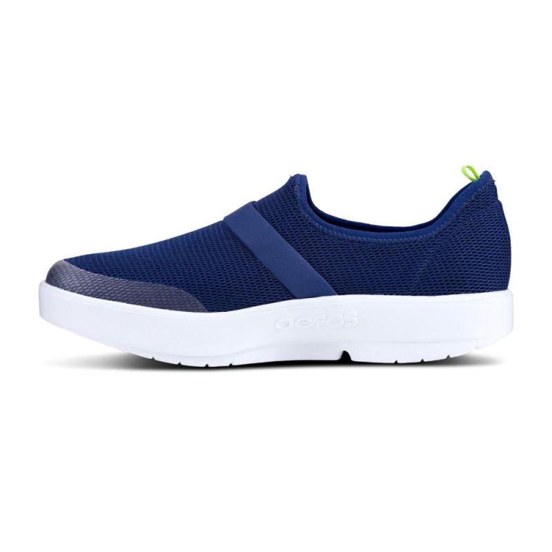 Oofos Women's OOmg Low Shoe - White Navy o9IIvvKn