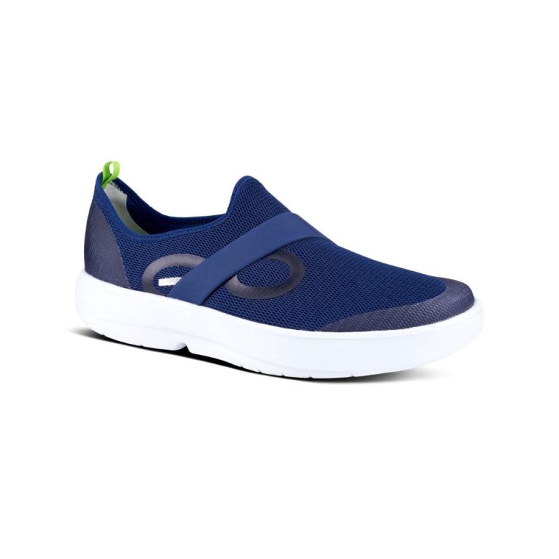 Oofos Men's OOmg Low Shoe - White & Navy