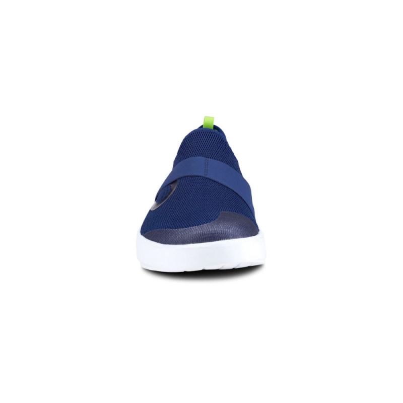 Oofos Men's OOmg Low Shoe - White & Navy xbLuJSfx