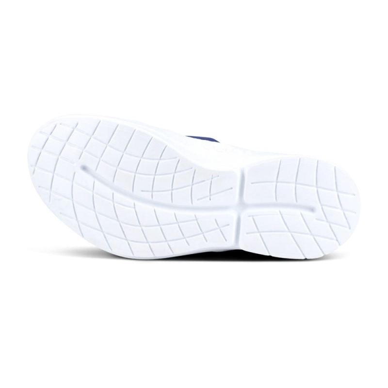 Oofos Men's OOmg Low Shoe - White & Navy xbLuJSfx