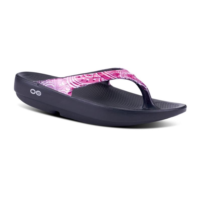 Oofos Women's OOlala Limited Sandal - Pink Paisley