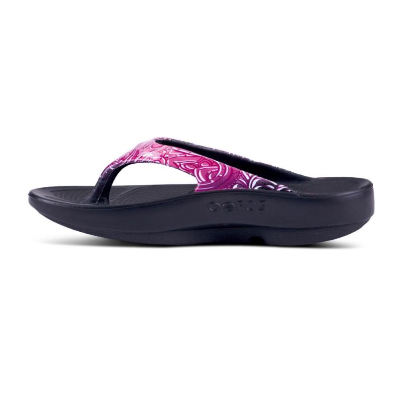 Oofos Women's OOlala Limited Sandal - Pink Paisley Pv0LuAUk