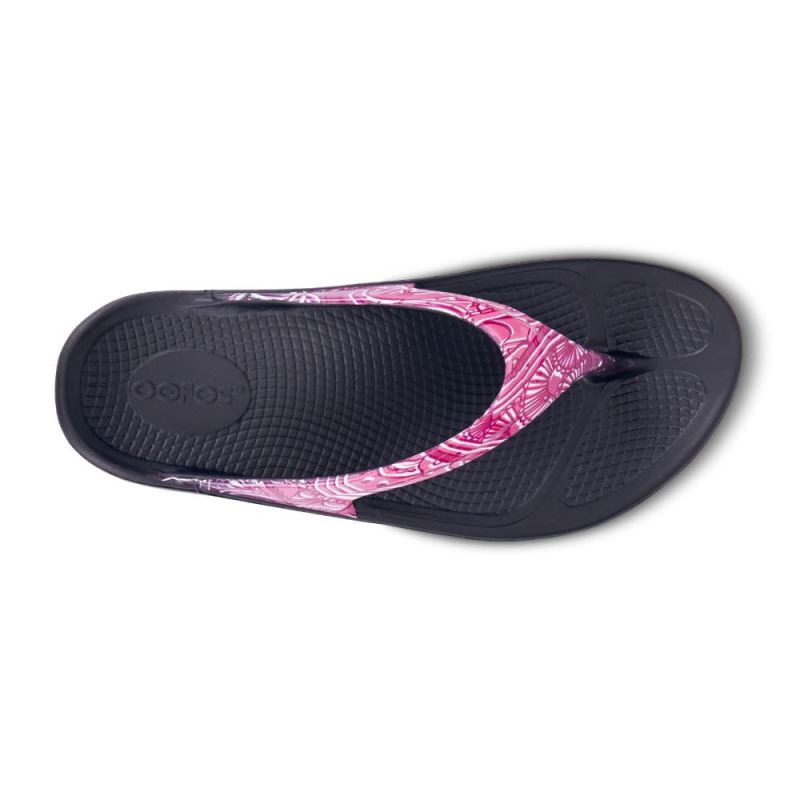 Oofos Women's OOlala Limited Sandal - Pink Paisley Pv0LuAUk