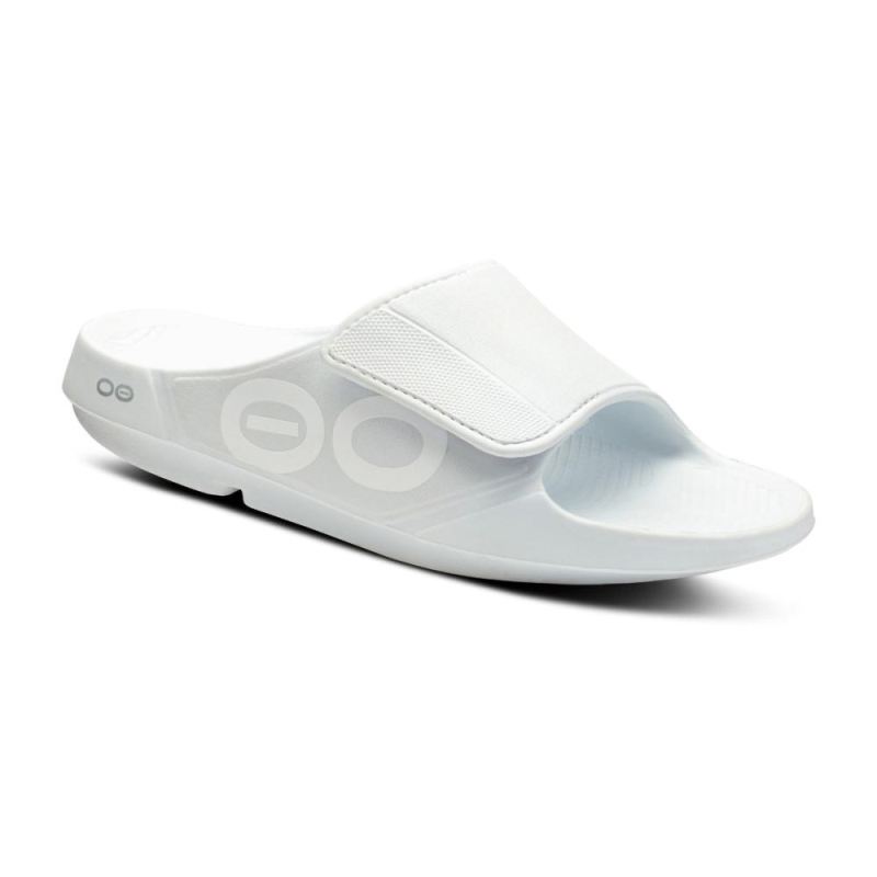 Oofos Men's OOahh Sport Flex Sandal - White