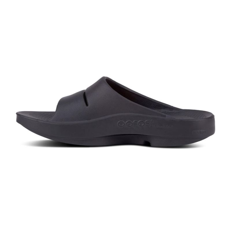 Oofos Women's OOahh Slide Sandal - Black ISZYH2Cd