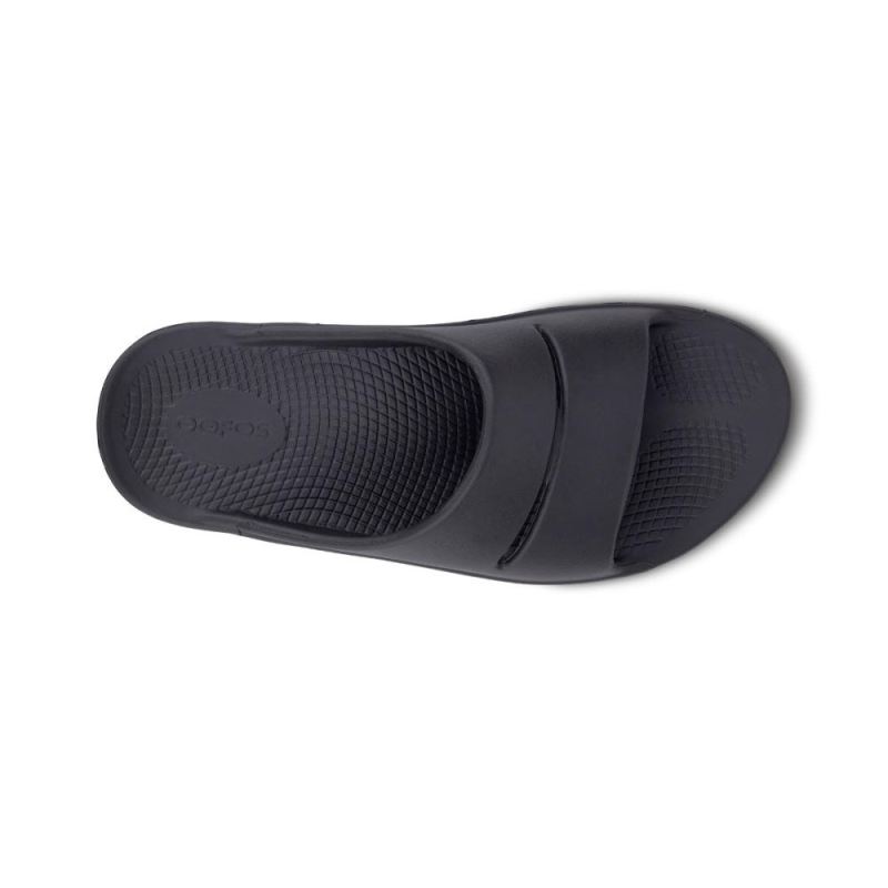 Oofos Women's OOahh Slide Sandal - Black ISZYH2Cd