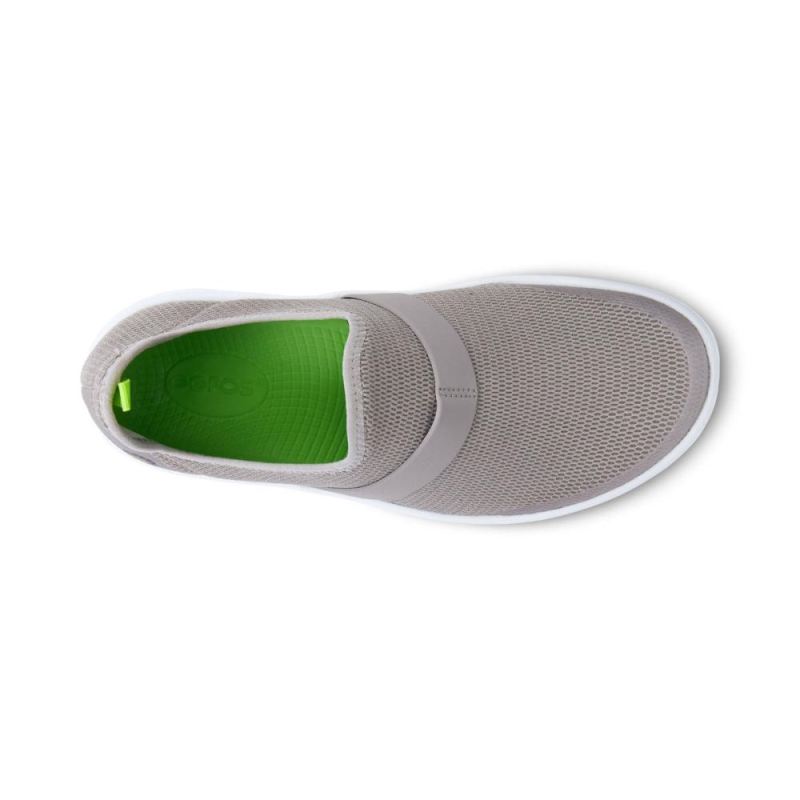 Oofos Women's OOmg Low Shoe - White Gray EyIa2P5v