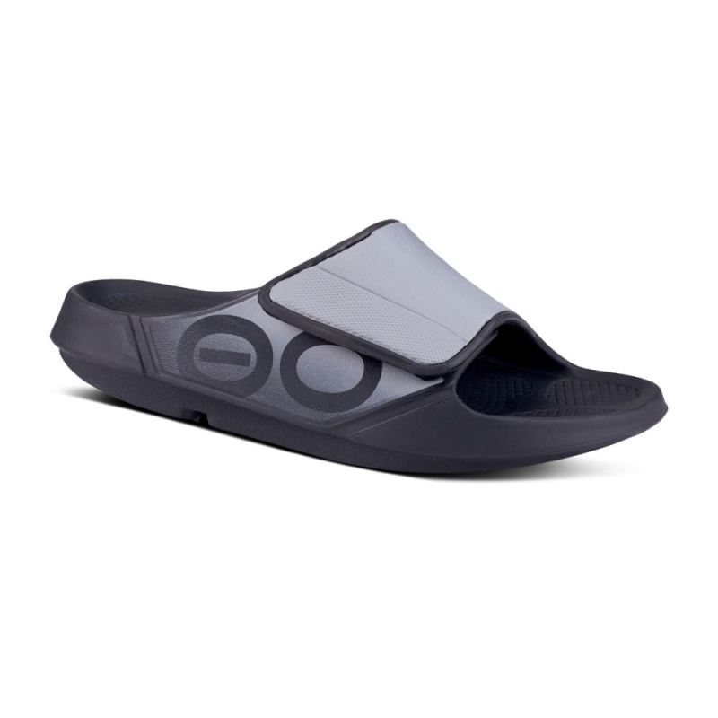 Oofos Men's OOahh Sport Flex Sandal- Gray