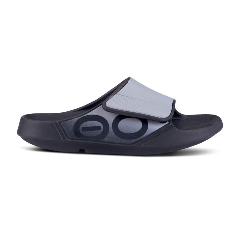 Oofos Men's OOahh Sport Flex Sandal- Gray ReMd2WM6
