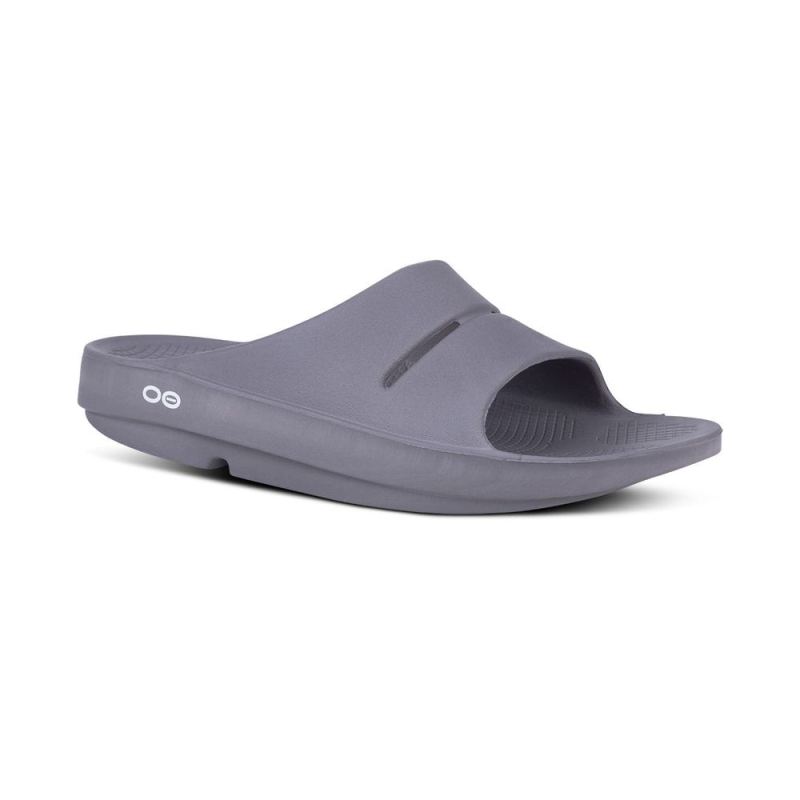 OOFOS MEN'S OOAHH SLIDE SANDAL - SLATE