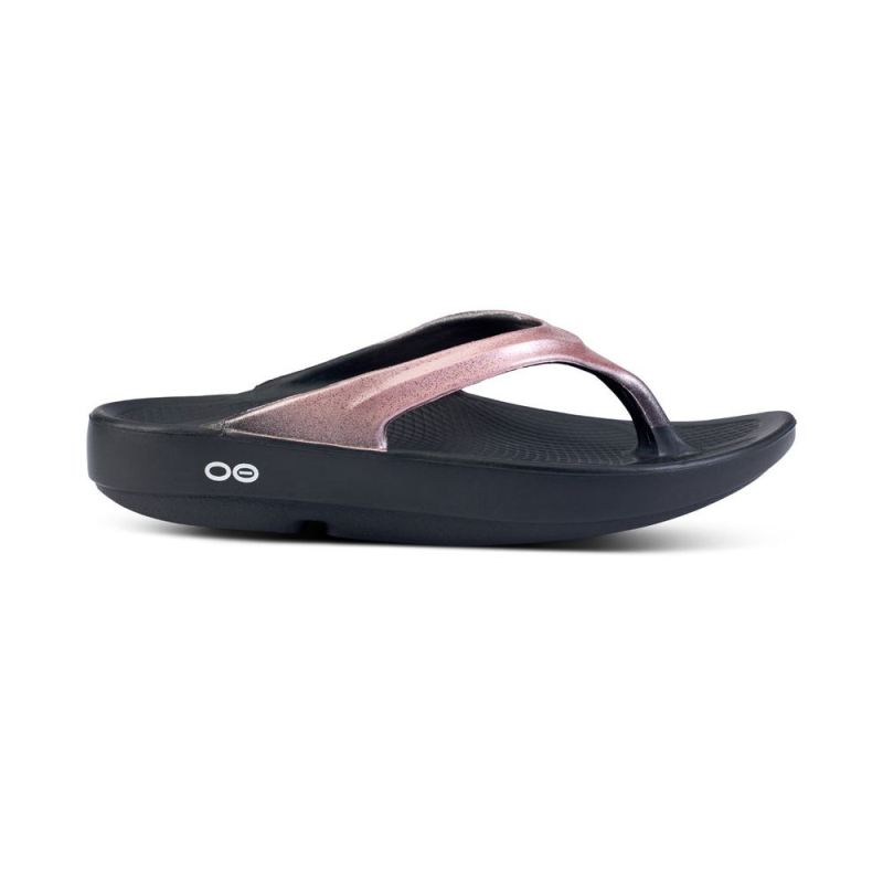 OOFOS WOMEN'S OOLALA LUXE SANDAL - ROSE SPARKLE [Oofos1645477403] - US ...